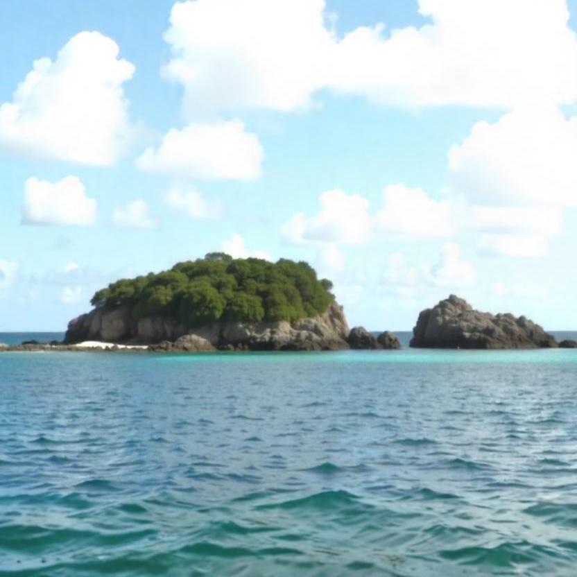 Anglefish reef is identified by a small roack formation that juts out of the water on the eastern shore of Norman Island, BVI.