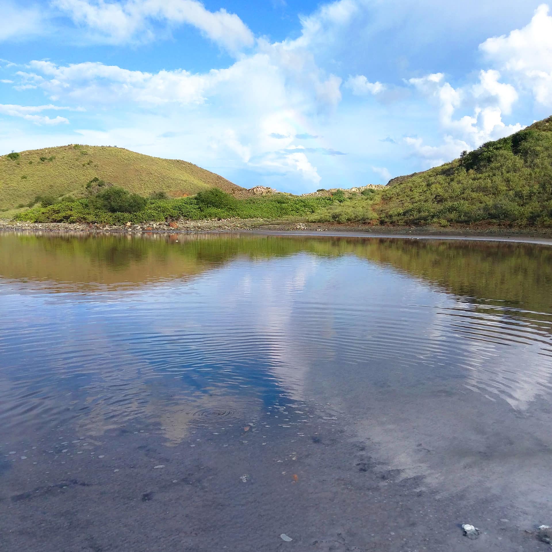 Salt Pond at Salt Island BVI out of season for harvest.