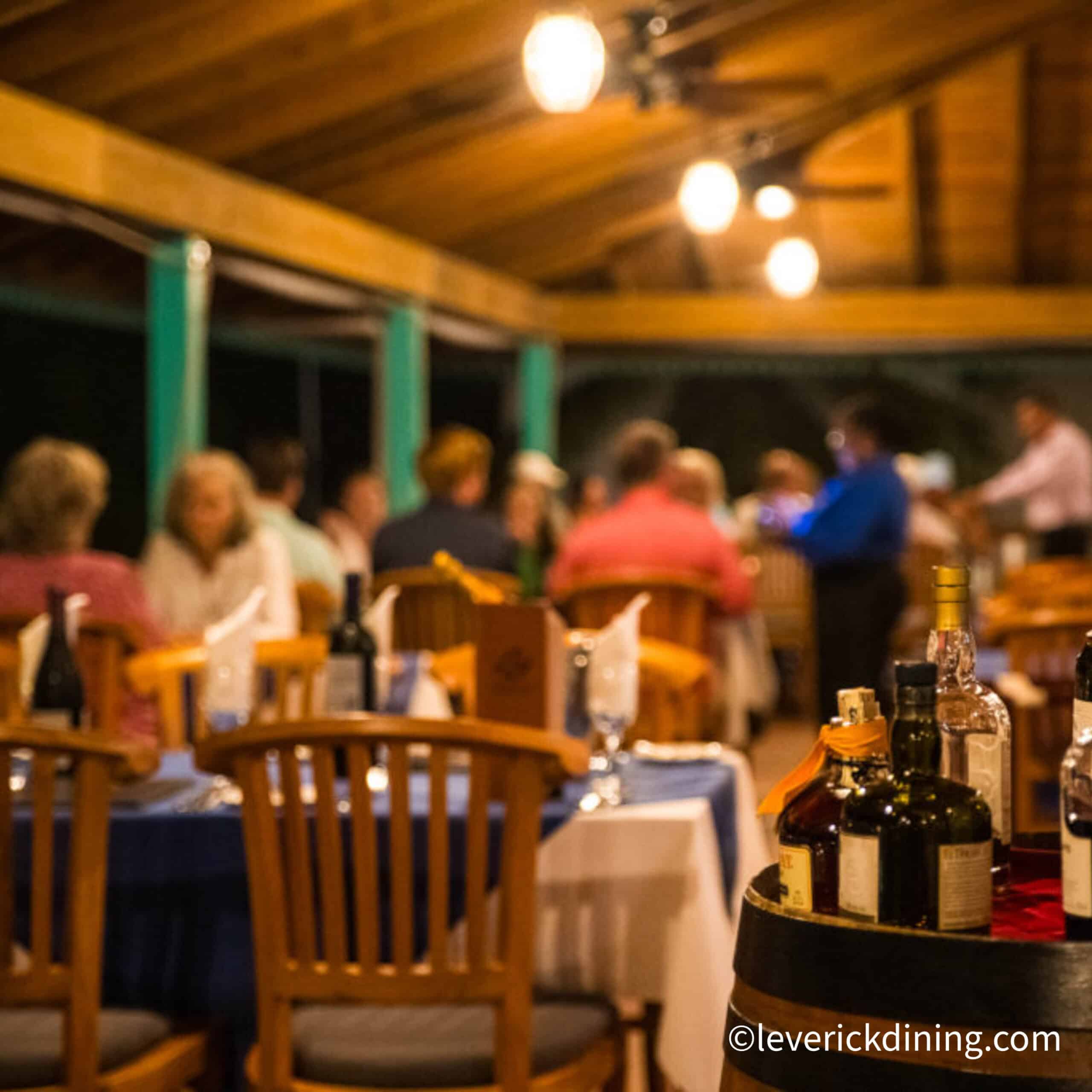 Fine dining experience at the Restaurant at Leverick Bay, VG.