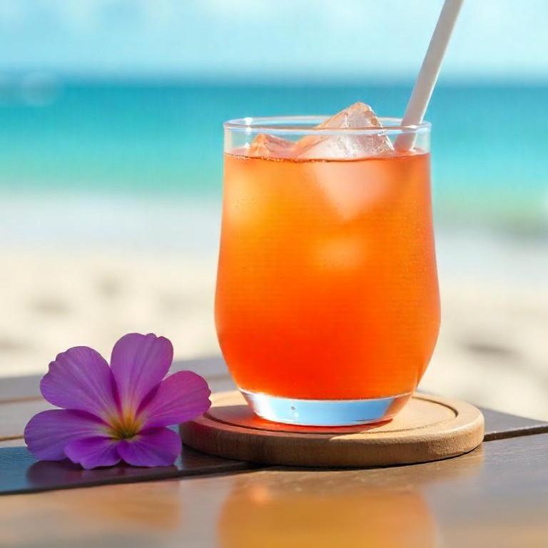 Rum Punch Cocktail in the BVI, beachside.