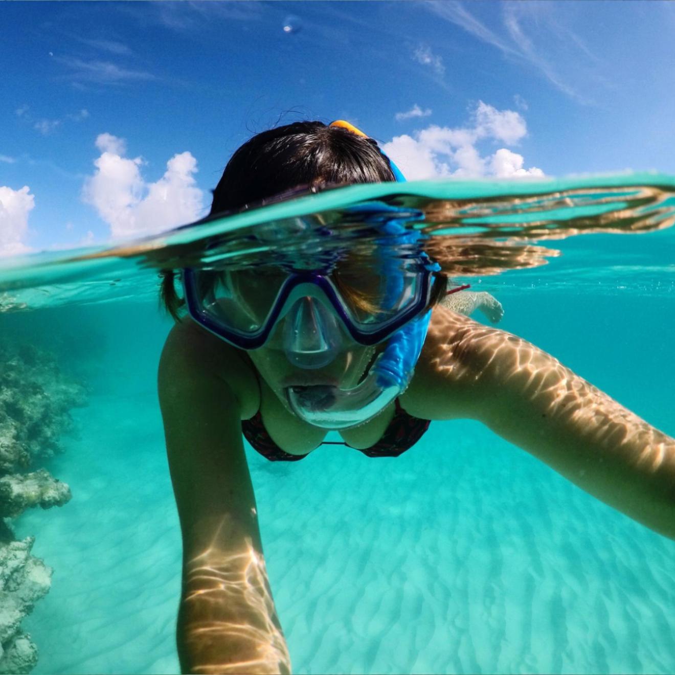 Woman Snorkeling in the BVI